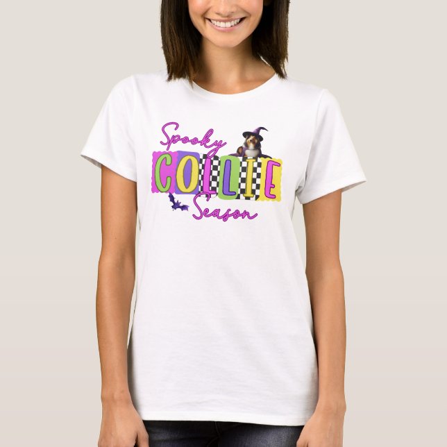 Collie Halloween T-shirt (Front)