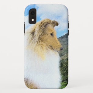 Collie in Mountains (Rough) Painting - Dog Art Case-Mate iPhone Case