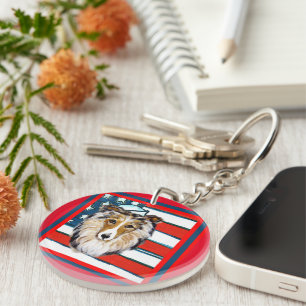 Collie   key ring