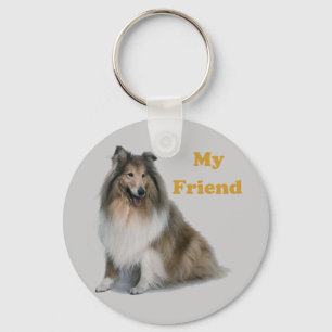 Collie Key Ring