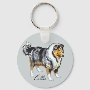 collie keychain