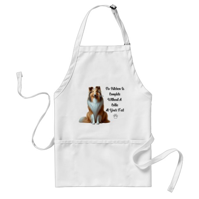 Collie Kitchen Apron (Front)