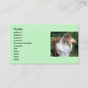 COLLIE Lovers Business cards- *Customise* Card