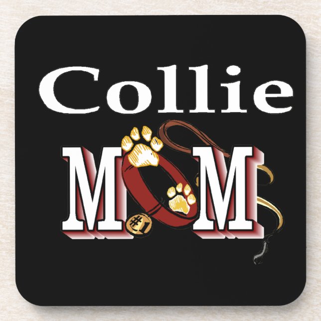 Collie Mum Gifts Coaster (Front)