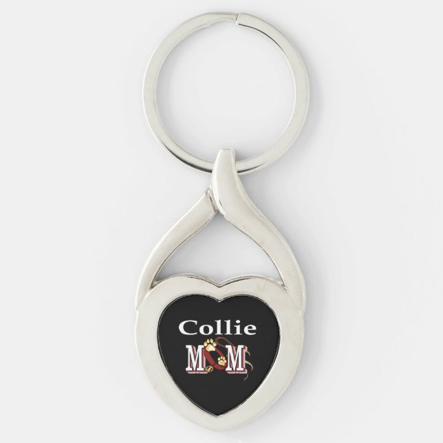 Collie Mum Gifts Key Ring (Front)