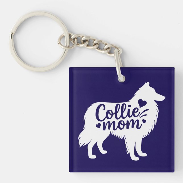 Collie Mum Key Chain (Front)