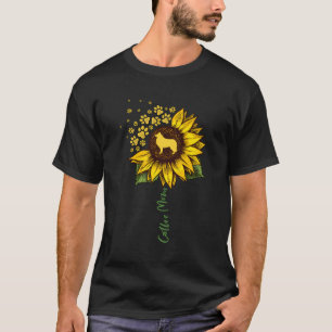 Collie Mum Sunflower Rough Collie Gifts Dog Mum Ma T-Shirt