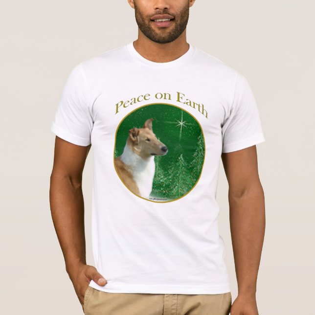 Collie Peace on Earth T-Shirt (Front)