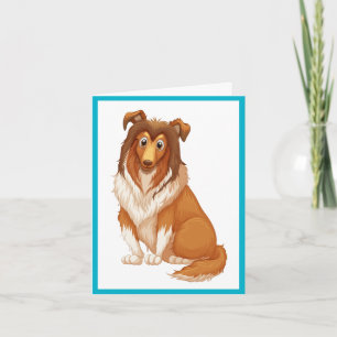 Collie Puppy Dog Puppies Hello Thinking of You Card