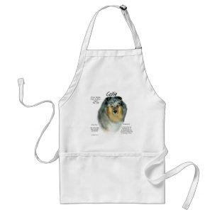 Collie (rough merle) History Design Standard Apron