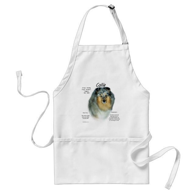 Collie (rough merle) History Design Standard Apron (Front)