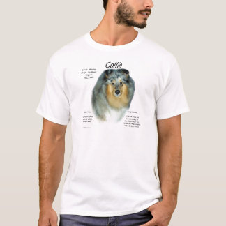 Collie (rough merle) History Design T-Shirt