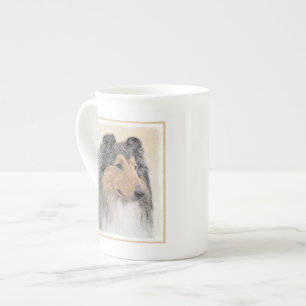 Collie (Rough) Painting - Cute Original Dog Art Bone China Mug