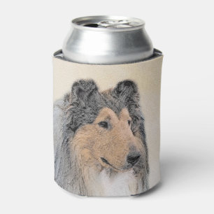 Collie (Rough) Painting - Cute Original Dog Art Can Cooler