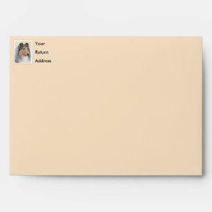 Collie (Rough) Painting - Cute Original Dog Art Envelope