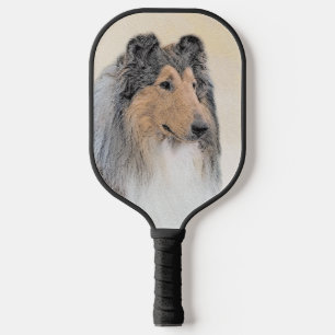 Collie (Rough) Painting - Cute Original Dog Art Pickleball Paddle