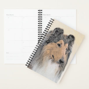 Collie (Rough) Painting - Cute Original Dog Art Planner