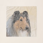 Collie (Rough) Painting - Cute Original Dog Art Scarf<br><div class="desc">Rough Collie dog portrait,  original painting.   We specialise in cute and funny original art. Buy this for yourself or as a great gift for your Collie loving friends. Be creative - click on CUSTOMIZE to add/remove/change text,  resize the picture,  change colours or anything else the customisation tool will allow!</div>