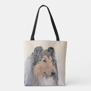 Collie (Rough) Painting - Cute Original Dog Art Tote Bag