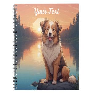 Collie Shepherd by Lake Notebook