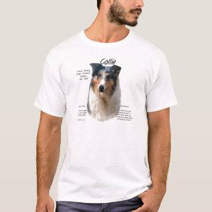 Collie (smooth merle) History Design T-Shirt
