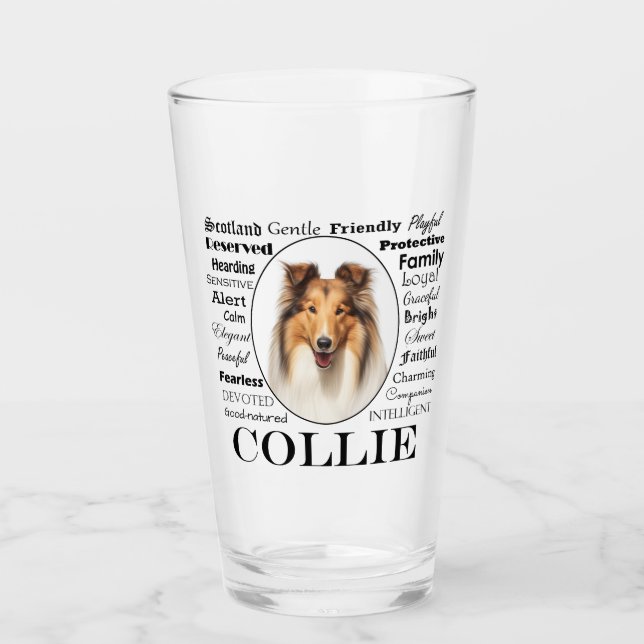 Collie Traits Glass (Front)