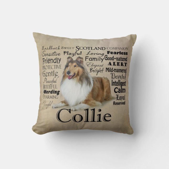Collie Traits Pillow (Front)