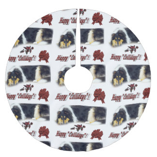 Collie Tri Colour Christmas Brushed Polyester Tree Skirt