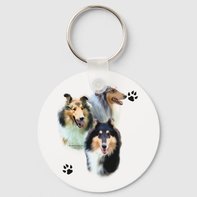 Collie Trio - Keychain (Front)