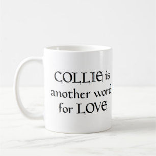 collie word coffee mug