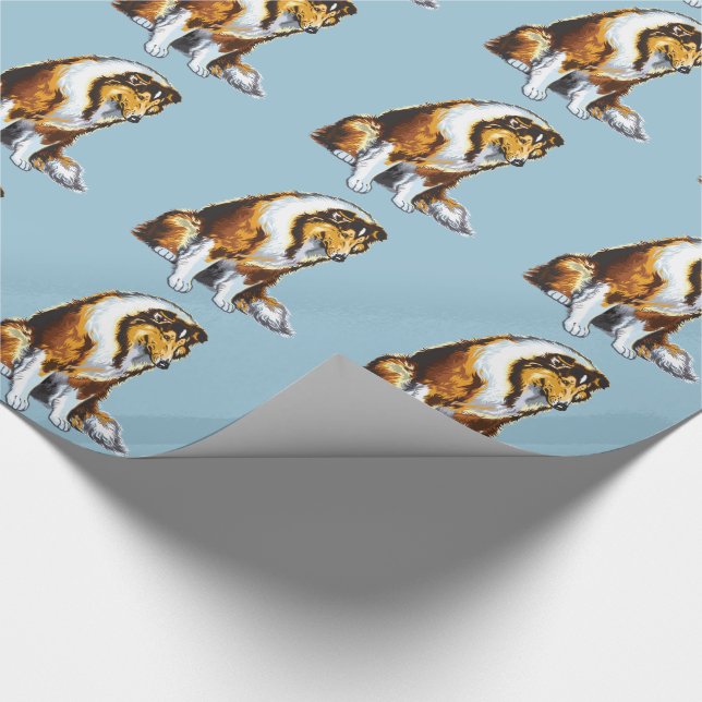 collie wrapping paper (Corner)