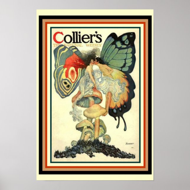 Collier's Magazine 1910 Art Nouveau Cover  13 x 19 Poster (Front)