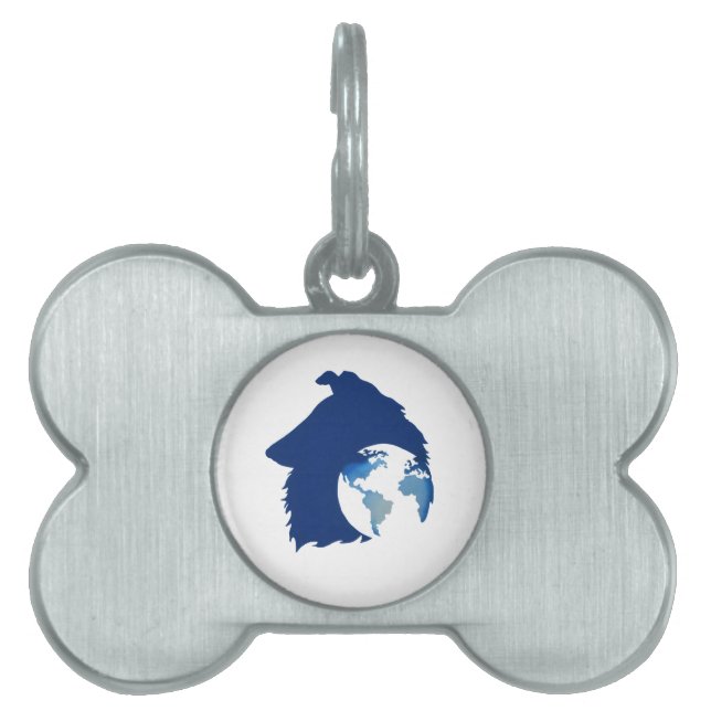 ColliesWithoutBorders Logo Pet ID Tag (Front)