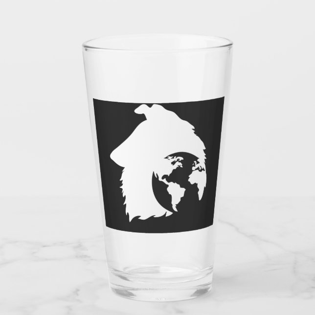 ColliesWithoutBorders white log Glass (Front)