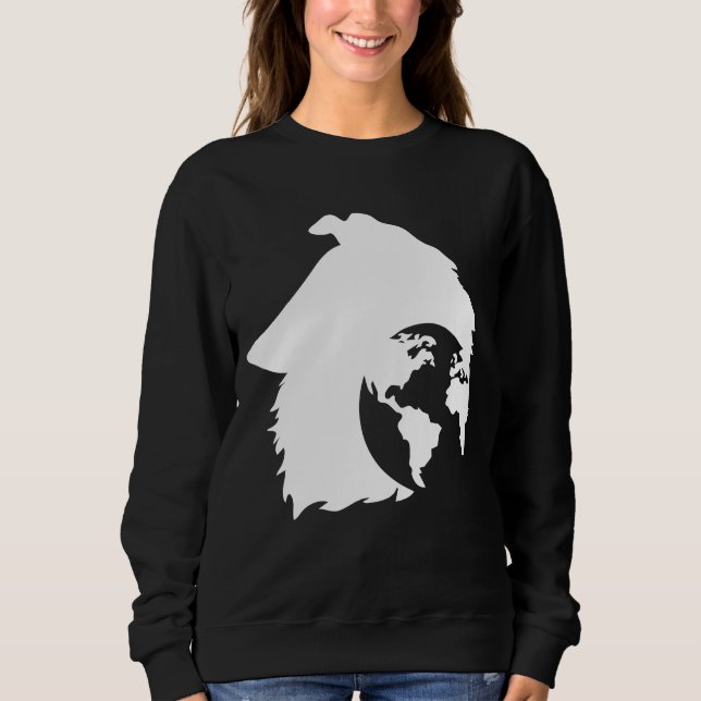 ColliesWithoutBorders white log Sweatshirt (Front)