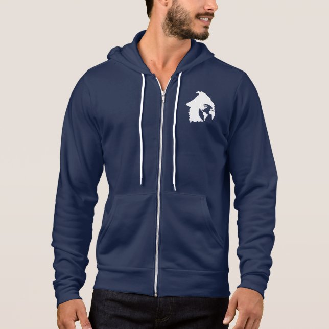 ColliesWithoutBorders white logo Hoodie (Front)