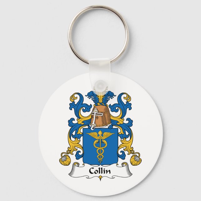 Collin Family Crest Key Ring (Front)