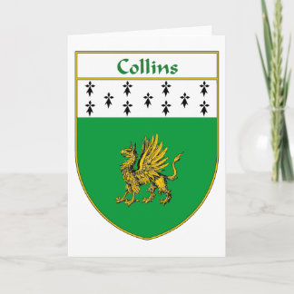 Collins Coat of Arms/Family Crest Holiday Card