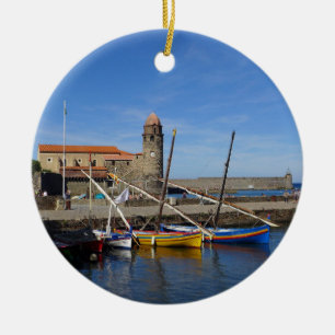 Collioure Colours: Le Phare de Collioure Ceramic Tree Decoration