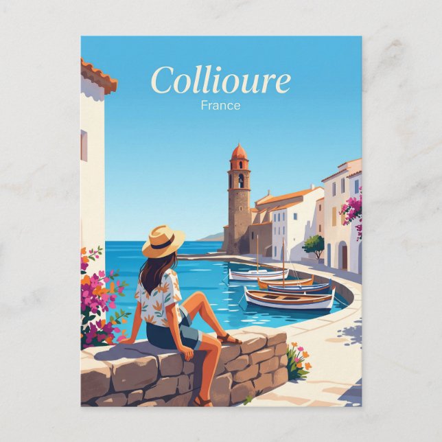 Collioure Waterfront France Postcard (Front)