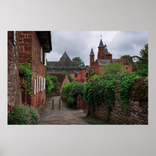 Collonges-la-Rouge, the red village poster