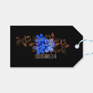 Collossians 3 Vers 16  Gift Tags