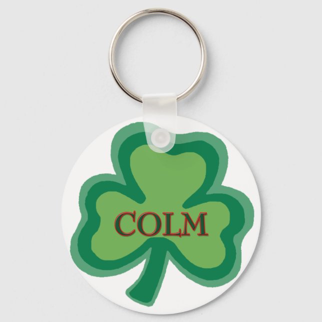 Colm Irish Name Key Ring (Front)