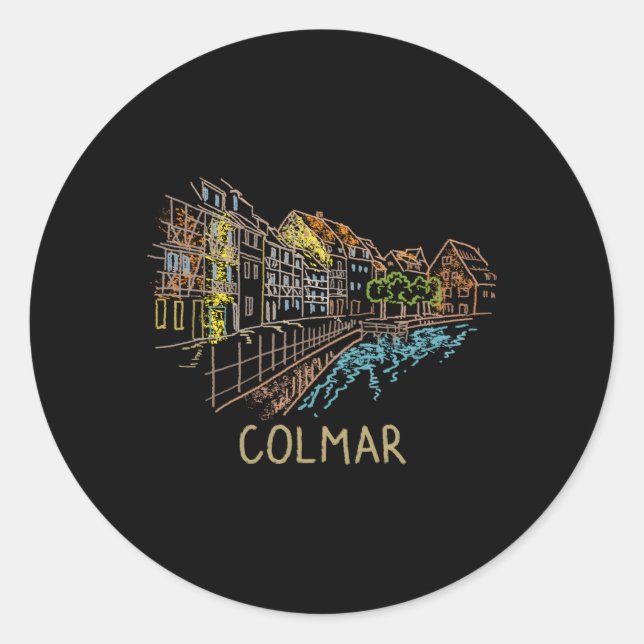 Colmar City France For Classic Round Sticker (Front)