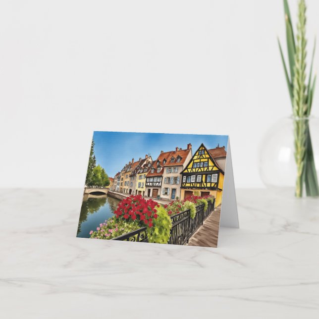 Colmar France Watercolor Card (Front)