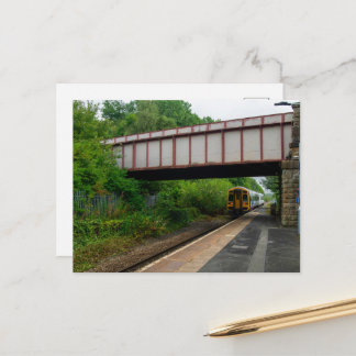 Colne Bound Train Leaving Burnley Barracks Railway Postcard