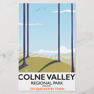 Colne Valley Regional Park England rail poster Stationery