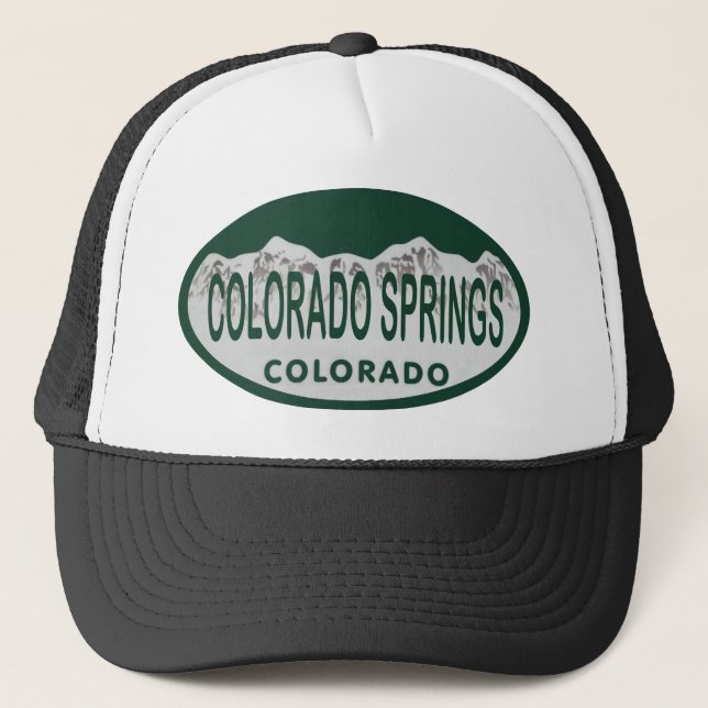 Colo Spgs license oval Trucker Hat (Front)