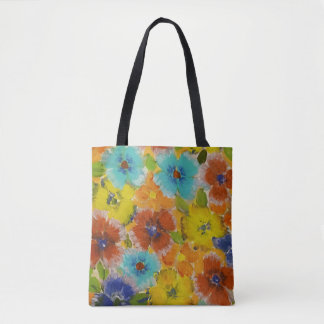Coloful Flowers Tote Bag