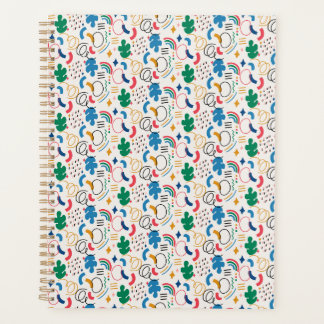 Coloful Pattern Spiral Planner Notebook